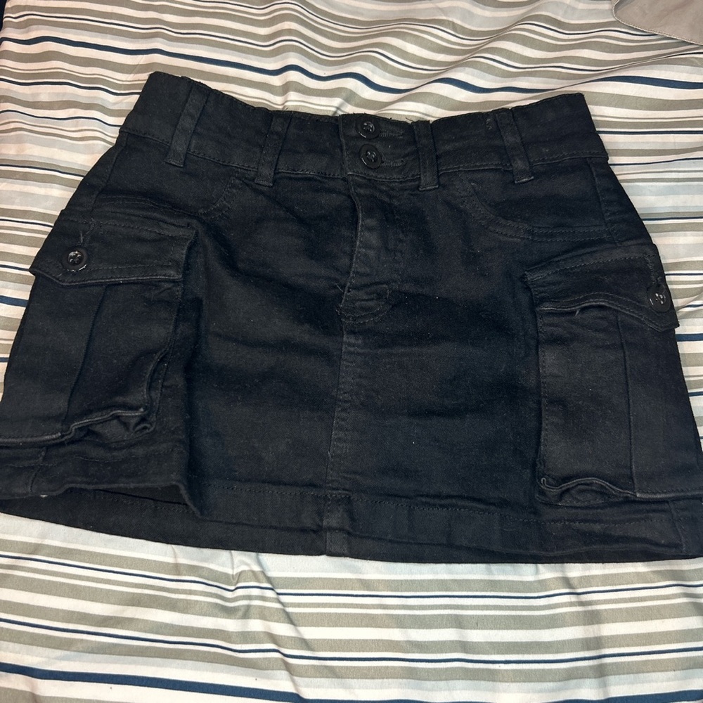 Black mini skirt